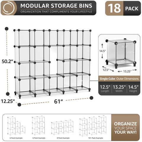 Stackable Cube Storage Organizer