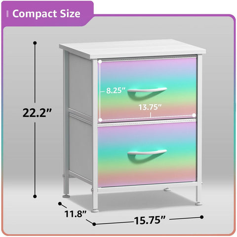 2 Drawer Display Nightstand