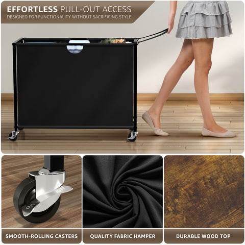 Pull-Out Laundry Hamper with Wheels