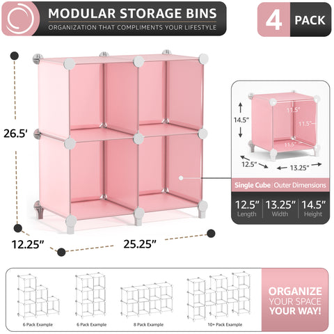 Stackable Cube Storage Organizer