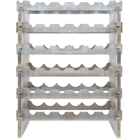 36 Bottle Rustic Wine Rack (6 Tiers)