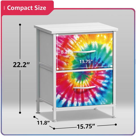 2 Drawer Display Nightstand