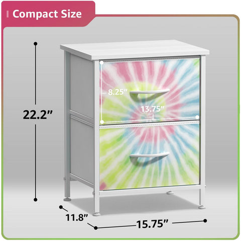 2 Drawer Display Nightstand
