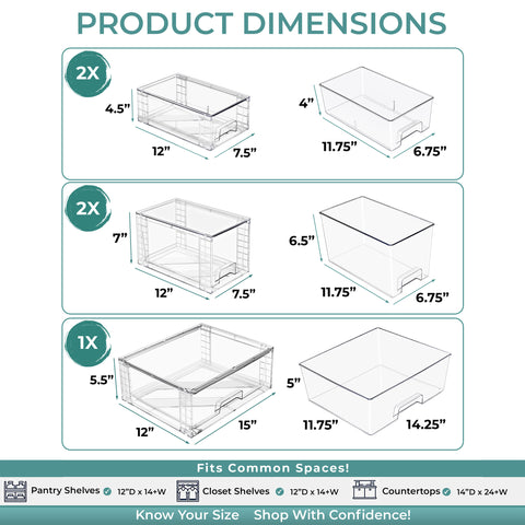 Stackable Pull-Out Drawer Bins