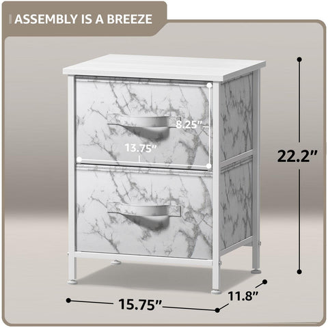 2 Drawer Display Nightstand