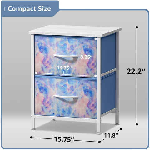 2 Drawer Display Nightstand (Set of 2)