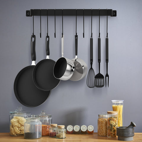 Utensil Rail Bar with Hooks