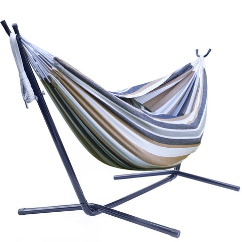 Double Hammock with Steel Stand