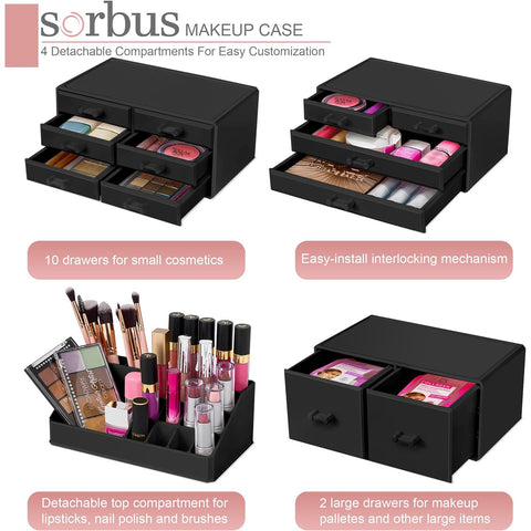 Stackable Makeup Organizer (12 Drawer)