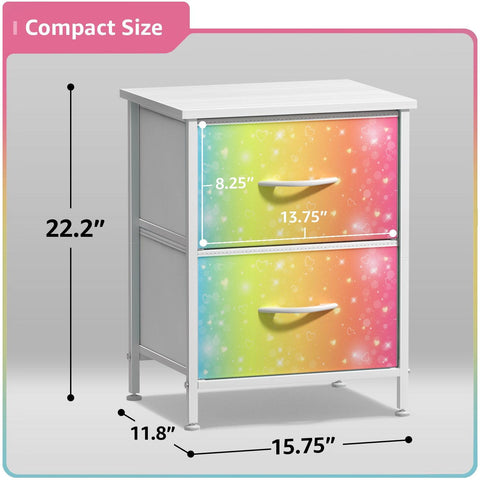 2 Drawer Display Nightstand