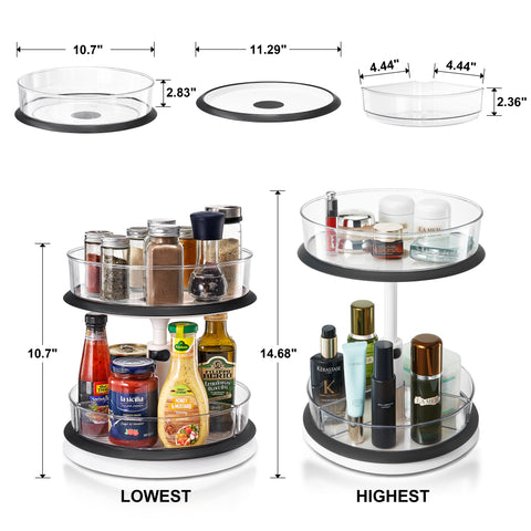 2-Tier Rotating Kitchen Organizer