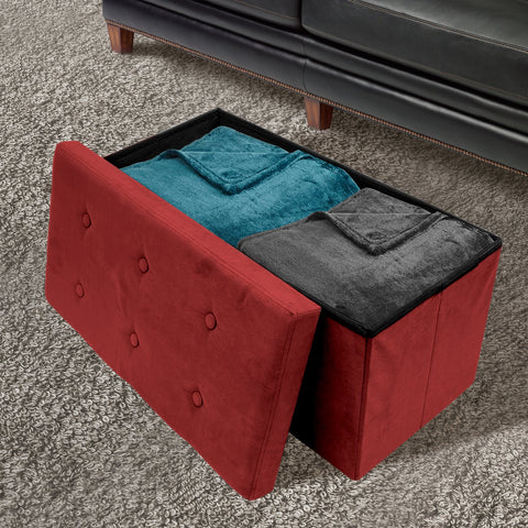 Faux Suede Storage Bench (Medium)