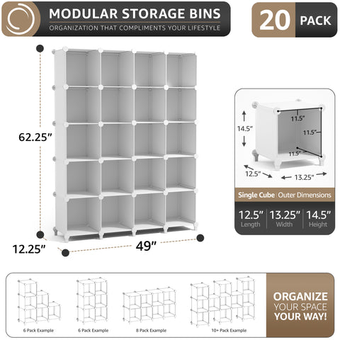 Stackable Cube Storage Organizer