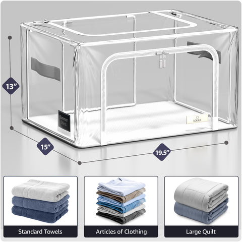 Storage Bins with Metal Frame - Sorbus Home