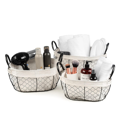 Chicken Wire Storage Baskets (Set of 3)