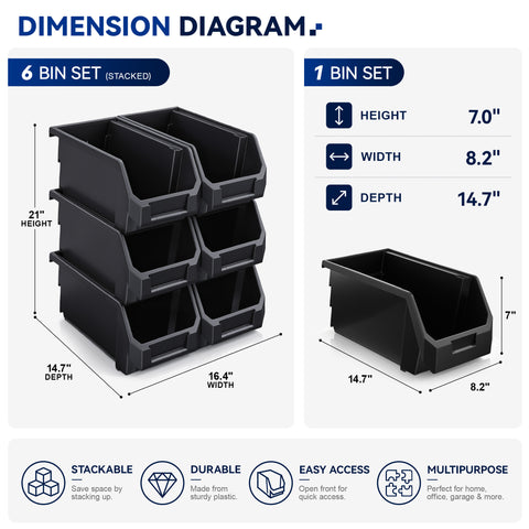 Open Front Kitchen Storage Bin