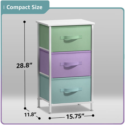 3 Drawer Display Nightstand