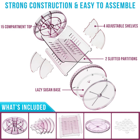 360° Makeup Organizer Carousel