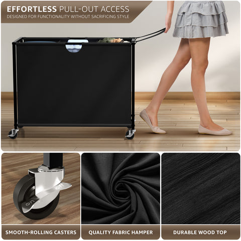 Pull-Out Laundry Hamper with Wheels