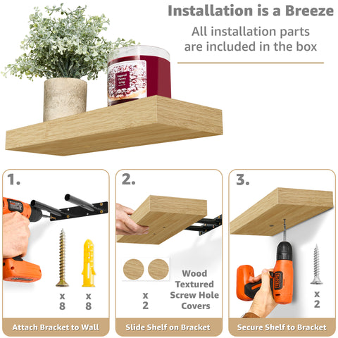 Rustic Floating Shelf (Set of 2)