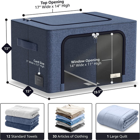 Storage Bins With Frame and Divider (Single Pack)