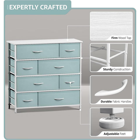 8 Drawer Wide Tall Dresser