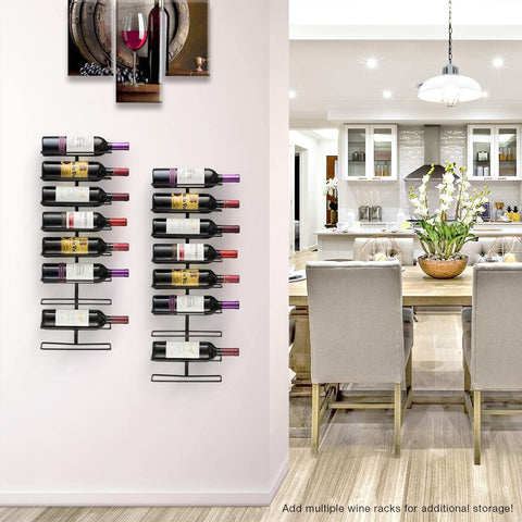 9 Bottle Wall Mounted Wine Rack