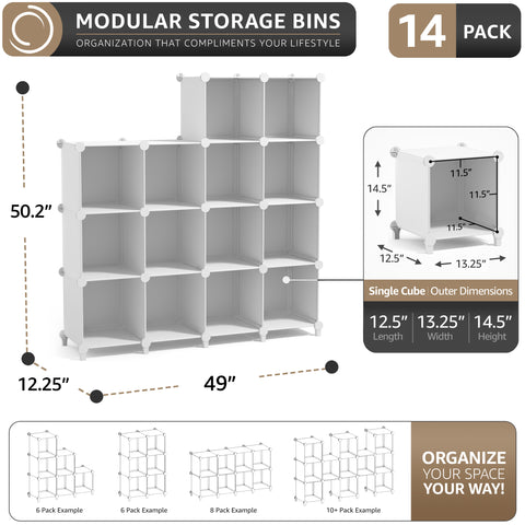 Stackable Cube Storage Organizer
