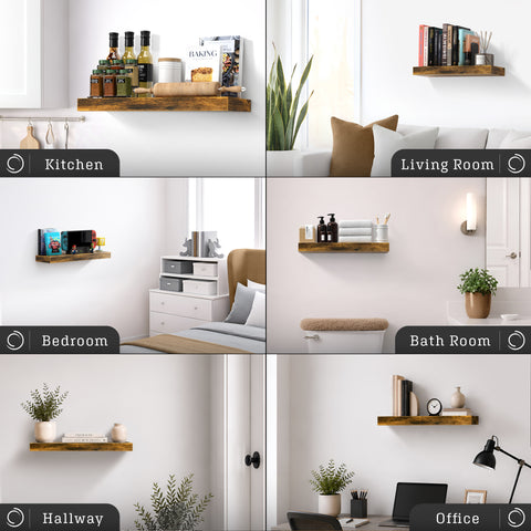 Wall Mounted Floating Shelf (1-Piece)