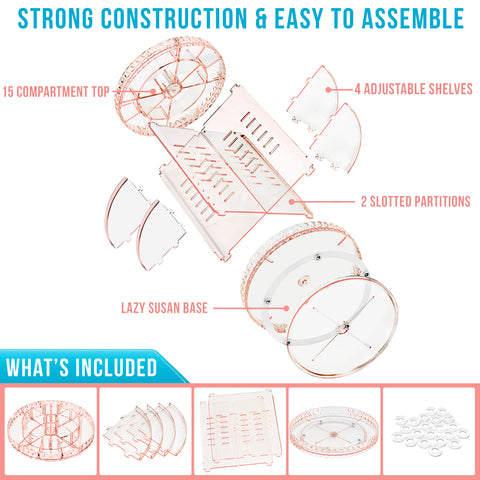 360° Makeup Organizer Carousel