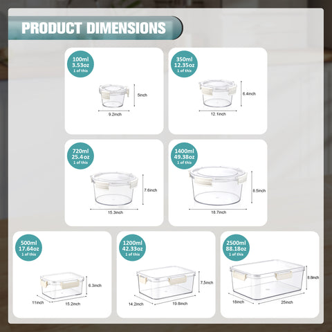 Airtight Food Container Variety Set