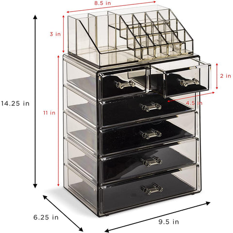 Makeup Organizer Set Tray (6 Drawer)