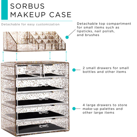 Makeup Organizer Set Tray (6 Drawer)