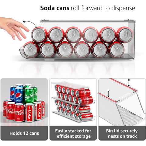 12 Can Soda Can Organizer Drink Dispenser Set