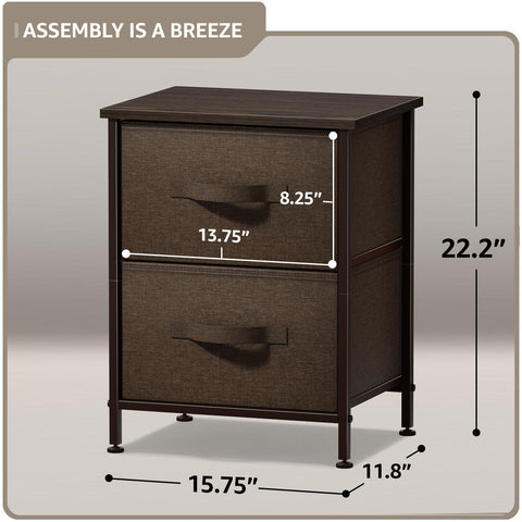 2 Drawer Display Nightstand