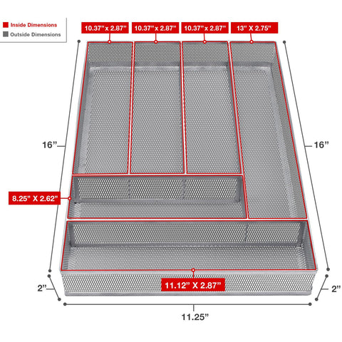 Drawer Cutlery Mesh Organizer