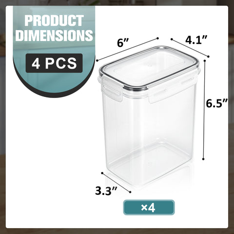 Medium Airtight Food Storage Containers (4 Pack)