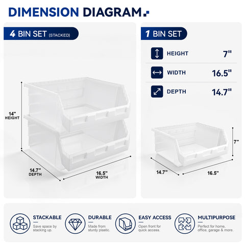 Open Front Kitchen Storage Bin