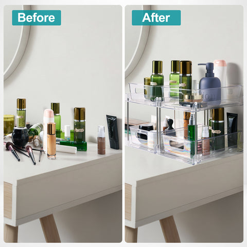 2-Tier Pull-Out Makeup Organizers