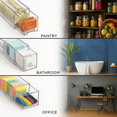 Stackable Pull Out Drawer Organizers