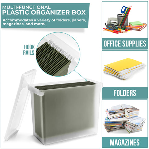 Plastic File Crate with Lid