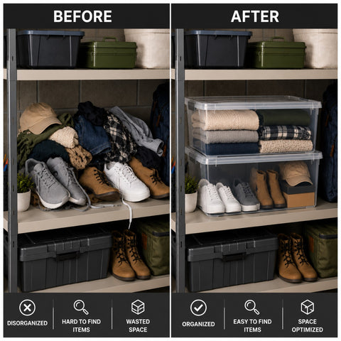 Underbed Bins with Lids (Set of 8)