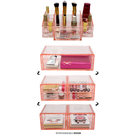 Cosmetic Storage Case (8 Drawer 4Pc)