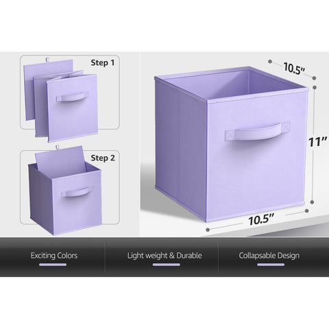 11" Cube Storage Bins (8 Pack Solid)