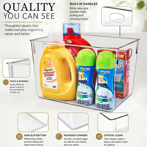 Clear Storage Bins Large