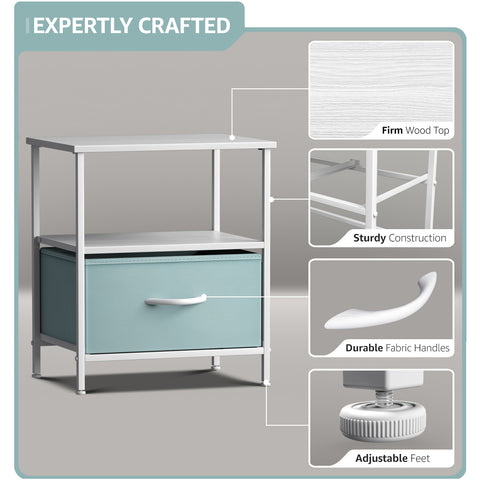 1 Drawer Nightstand Shelf