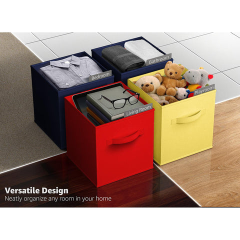 13" Large Cube Storage Bins (6 Pack Multi)