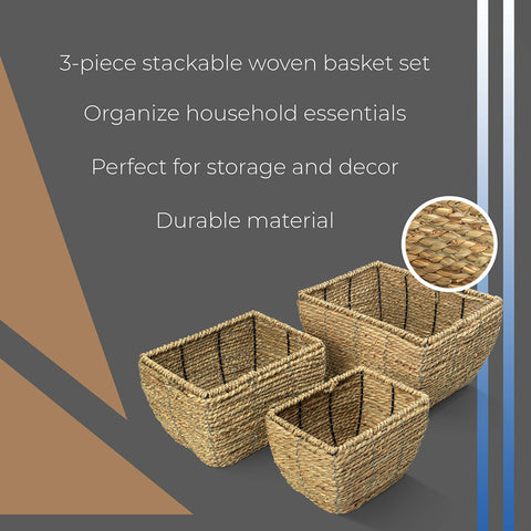 Seagrass Woven Basket (3 Pc)