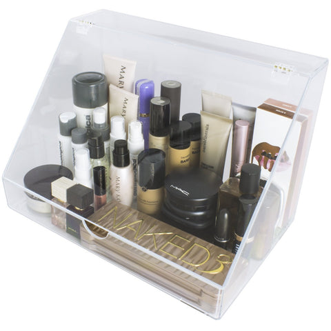 Slanted Lid Cosmetic Display Case