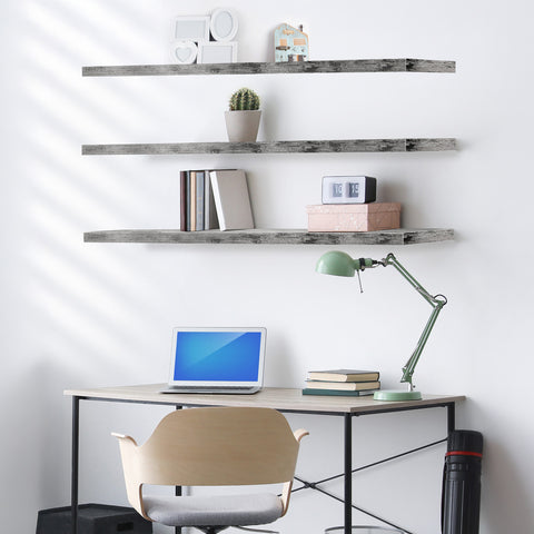 55-Inch Extra Long Floating Shelves (Set of 3)